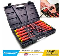 Silverline 11pc Destornilladores Set Planos Phillips Electricista Aislado Suave