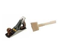 Silverline 633465 - Cepillo de carpintero nº 4 (Cuchilla 50 x 2 mm) + 273206 - Maza de madera, 310 mm
