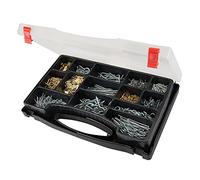 Silverline 868633 - Maletín de ganchos y escarpias (1484 unidades)