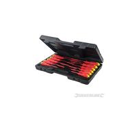 Silverline 918535 - Set De 11 Destornilladores Para Electrónica, Mango Suave
