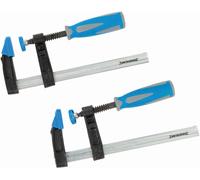 Silverline Abrazaderas Abrazaderas de tornillo, paquete doble 150 x 50 mm