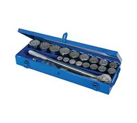 Silverline - Juego de llaves de vaso métricas 3/4", 21 pzas 21 pzas (633663)