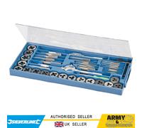 Silverline Juego Roscado Resistente Acero Carbón Grifo Ingenieros Kit Trade - 40