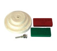 Silverline Tools 153203 Juego de Accesorios para Pulido, 50, 75, 100 mm, Caja de 6