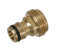 Silverline Tools 244973 - Conector de latón para grifos con rosca (Macho 1/2')