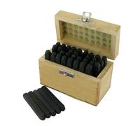 Silverline Tools 273197 Juego de sellos de letras y números, 36 piezas, negro