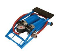 Silverline Tools 380197 - Bomba de pie Resistente con Doble Cilindro (470 cm3)