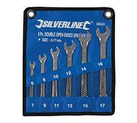 Silverline Tools 380424 Juego de Llaves Planas Fijas, 6 mm - 17 mm, 6 Piezas