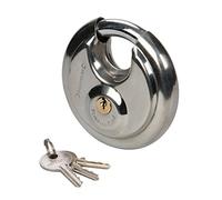 Silverline Tools 436750 - Candado circular de acero inoxidable (90 mm)