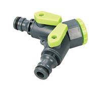 Silverline Tools 444072 - Conector para grifo de 2 vías (BSP 3/4' a macho 1/2')
