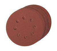 Silverline Tools 479349 - Discos de lija perforados autoadherentes 125 mm, multicolor, 10 pzas (Granos: 4 x 60, 2 x 80, 120, 240)
