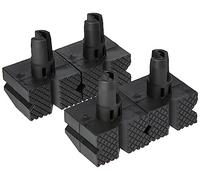 Silverline Tools 548885 - Pack de 4 topes de banco, color negro