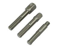 Silverline Tools 633498 - Adaptadores SDS Plus para llaves de vaso, 3 pzas (1/4', 3/8' y 1/2')