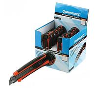 Silverline Tools 633575 Caja con Cúteres de Hoja Segmentada Autorecargables de 18 mm, Caja de 10