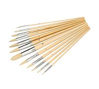 Silverline Tools 675298 - Pinceles en punta, 12 pzas