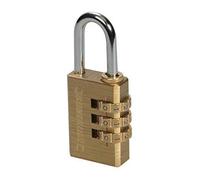 Silverline Tools 744867 - Candado de latón con combinación (3 dígitos)