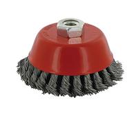 Silverline Tools 763567 - Cepillo de vaso con doble trenzado de acero (100 mm)