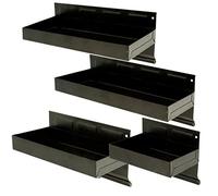 Silverline Tools 868873 - Juego de bandejas magnéticas (4 Piezas), Color Negro