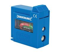 Silverline Tools 918147, Comprobador de Pilas y Baterías, Color Azul