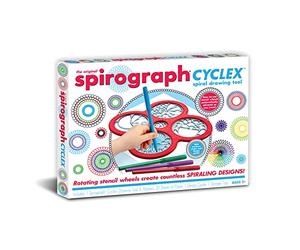 Silverlit SPIROGRAPH Cyclex - Ocio creativo - ¡Creación de espirales infinitamente con ruedas giratorias! - 1 forma, 6 rotuladores de colores, 1 guía de realización y 20 hojas de dibujo. - A partir de