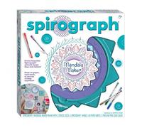 Silverlit - SPIROGRAPH Mandala Creator - Actividades creativas - Set de actividades - contiene: un marco, 2 plantillas, 6 pequeñas ruedas con muescas, 5 bolígrafos y 40 hojas A4 - A partir de 8 años