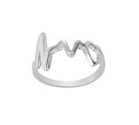 Silverly Anillo Latido Corazón Plata Esterlina Mujer | Anillo Corazón Abierto Plata 925 Banda Ondulada Zigzag | Regalo Romántico | Anillos Apilables Minimalistas Sencillos | Joyas