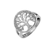 Silverly Anillos de plata de ley 925 con el árbol de la vida para mujer | Anillo de promesa celta redondo para hombre | Anillos inspirados en la naturaleza para adolescentes | Regalos espirituales