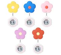 Silverora Reloj de bolsillo para enfermeras, multifuncional: 5 piezas de relojes digitales con clip calendario despertador cronógrafo cronómetro Fob reloj para médicos enfermeras