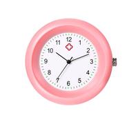Silverora Reloj de enfermera estetoscopio médico: simple analógico, cuarzo, relojes de bolsillo, fáciles de leer, relojes de enfermera con números arábigos para hombres y mujeres, color rosa