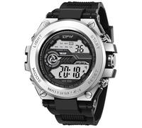 Silverora Relojes de hombre militares de silicona deportivos: 3 ATM resistente al agua fácil de leer relojes digitales para hombre Fecha 24 horas despertador EL luz fría reloj de pulsera con regalo