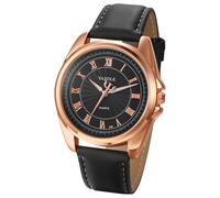 Silverora Relojes de hombre Relojes de cuero Relojes de pulsera para hombres: esfera grande relojes analógicos de cuarzo relojes de pulsera de cuero relojes de negocios con números romanos regalos