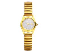 Silverora Relojes de mujer elástico dorado: bien legible, analógico, cuarzo, relojes de pulsera pequeños plateados con esfera de estrella plateada, relojes para mujer con acero inoxidable, regalos