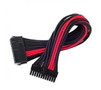 SilverSton PP07-MBBR Cable Extensor de Alimentación 24 Pin Macho/Hembra 30cm Negro/Rojo