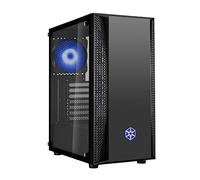 SilverStone Fara B1 RGB - Caja de computadora ATX Tower Fara B1, Entrada agresiva Alto Rendimiento de Flujo de Aire, Vidrio Templado Completo, Negro, SST-FAB1B-RGB