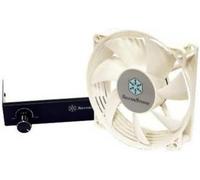 Silverstone fm92b 90x90x25 con aspas de 110x110 y regulador negro