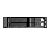 Silverstone FS202B Frontal de 3.5" Negro para 2 Discos Duros SATA 2.5