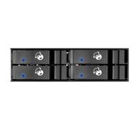 Silverstone FS204 Bahía Frontal 5.25" Negro para 4 Discos Duros SATA 2.5"