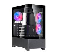 SilverStone Lucid 05,Chasis ATX Exquisito con una audaz Pantalla panorámica de 270°, SST-LD05-B-ARGB Negro