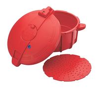 SilverStone Microwave Cookware BPA-Free Microwavable Pressure Cooker, Large, Chili Red