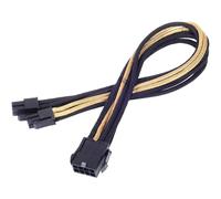 SilverStone PP07-EPS8BG Cable Extensor de Alimentación EPS 8 Pin a EPS/ATX 4+4 Pin 30cm Negro/Oro