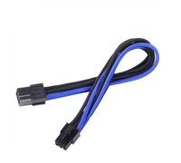 SilverStone PP07-IDE6BA Cable Extensor de Alimentación 6 Pin a PCI-E 6 Pin Macho/Hembra 25cm Negro/Azul
