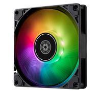 Silverstone SST-AS90B-ARGB - Ventilador Air Slimmer Estrecho de 92 mm con Mejor Rendimiento, PWM y Efecto de luz ARGB