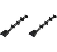 SilverStone SST-CP06 - Cable adaptador de Uno a Cuatro conectores SATA, dos condensadores de 2200μF (Paquete de 2)