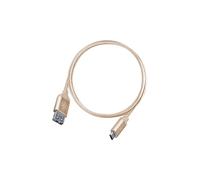 SilverStone SST-CPU05G-500 - Cable USB reversible, cable tipo C a tipo A de nailon trenzado extremadamente duradero, carga ultra
