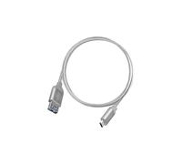 SilverStone SST-CPU05S-500 - Cable USB reversible, cable tipo C a tipo A trenzado de nylon extremadamente duradero, carga ultra