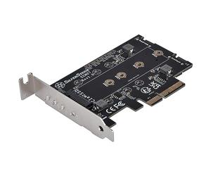 SilverStone SST-ECM27 - Tarjeta adaptadora de 1 Ranura NVMe y 2 Ranuras -SSD a PCI-E x4