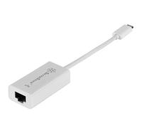 SilverStone SST-EP05W - USB 3.1 Tipo C Gen1 a Adaptador de red Gigabit Ethernet RJ45, blanco