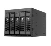 Silverstone SST-FS305B-E - Carcasa adaptadora con Cambio en Caliente para Tres bahías de Dispositivos de 5,25” a Cinco 3,5” SAS-12G / SATA 6Gbit/s, SST-FS305B-E (Negro+Negro)