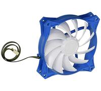 SilverStone SST-FW122 - Ventilador de refrigeración silencioso de 120mm PWM para ordenador Serie FW, blanco-azul