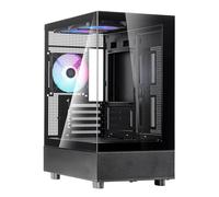 Silverstone SST-LD04-B-ARGB Lucid Serie Lucid 04 Chasis Micro-ATX panorámico con un Impresionante Campo de visión de 270º, Negro